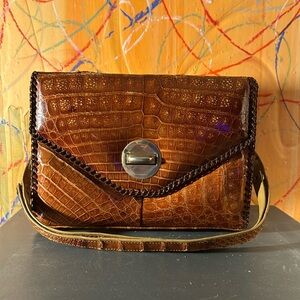Alligator shoulder Bag